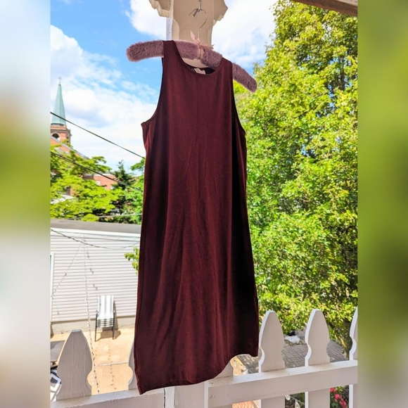 Divided by H&M Basic Burgundy Red Heather Sleeveless Dress - Picture 1 of 5